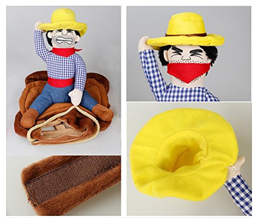 NACOCO Cowboy Rider Disfraz de perro para perros Ropa estilo