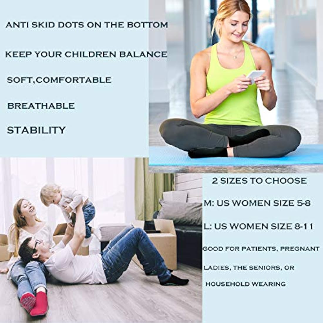 Calcetines antideslizantes para yoga