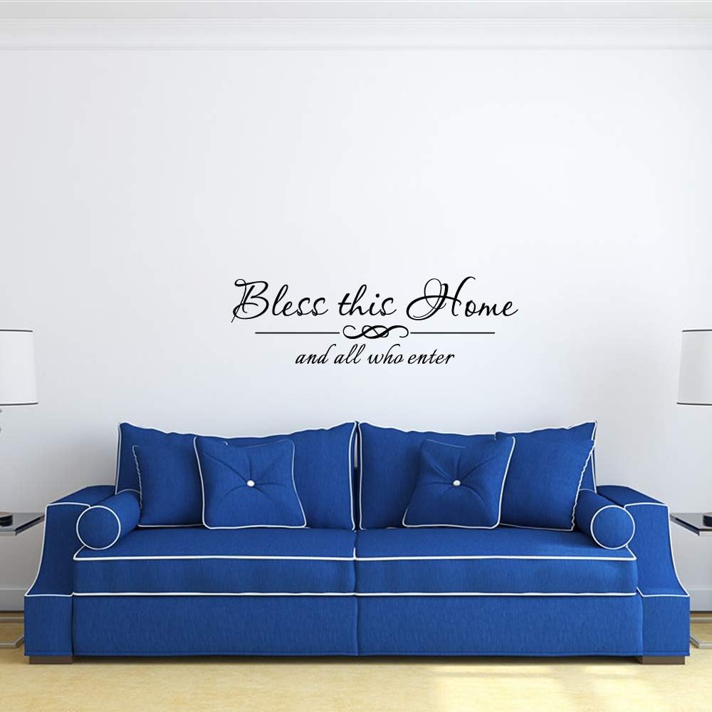 Vinilo Decorativo Bendice Este Hogar - Letras Separadas