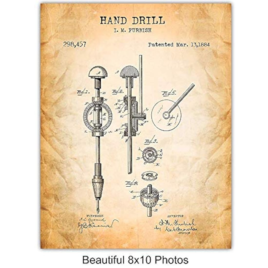 Conjunto de póster de arte de pared Decoración rústica 8x10