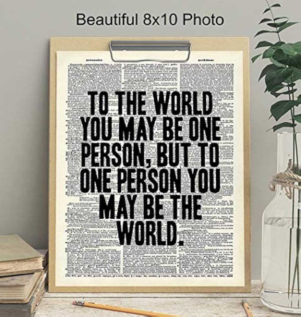 cartel decorativo de diccionario de citas sin marco