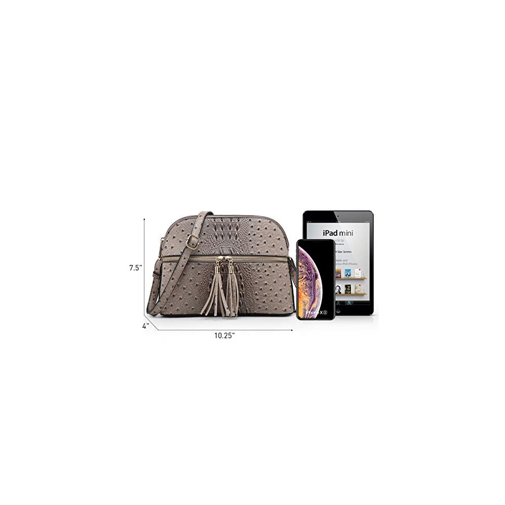 Bolsos de hombro para mujer con cremallera y bolsillos