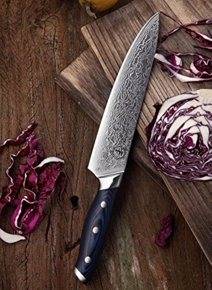 FANTECK cuchillo de chef de 8 pulgadas Damasco Chef cuchillo