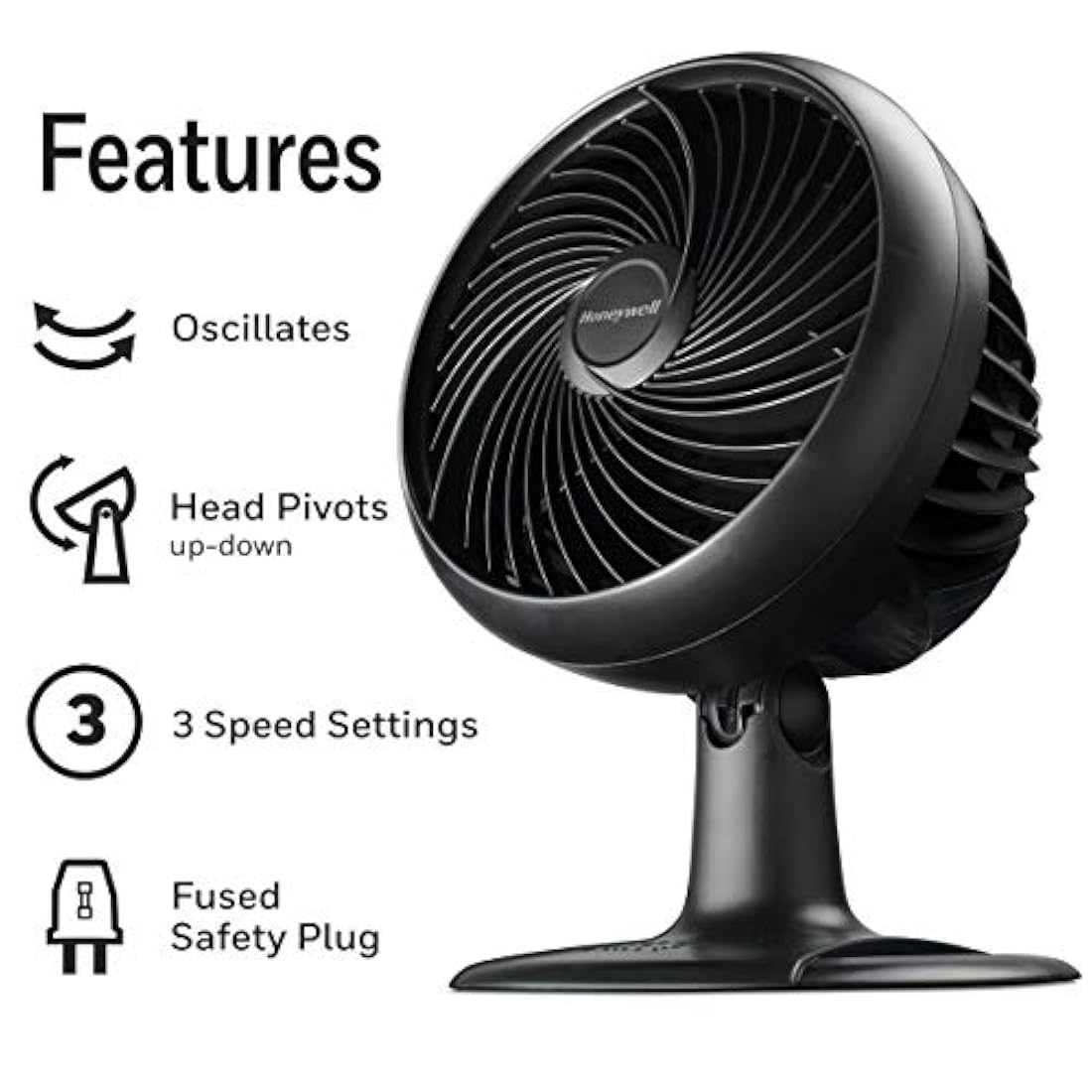 Turbo Force Ventilador de mesa oscilante, HT-906