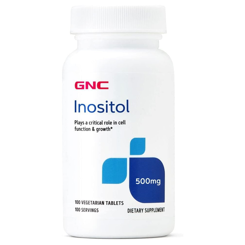 Suplementos GNC Inositol 500 mg, 100 tab función celular
