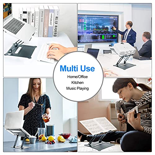 Urmust - Soporte de aluminio ligero para laptop y notebook de hasta 15.6 soporte ergonómico, ajustable, y portátil con alfombrilla para el mouse, compatible con MacBook Air Pro, Dell, HP, Lenovo