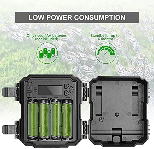 Cámara de Caza WOSPORTS 24MP 1080P HD, Visión Nocturna, 2 Pack