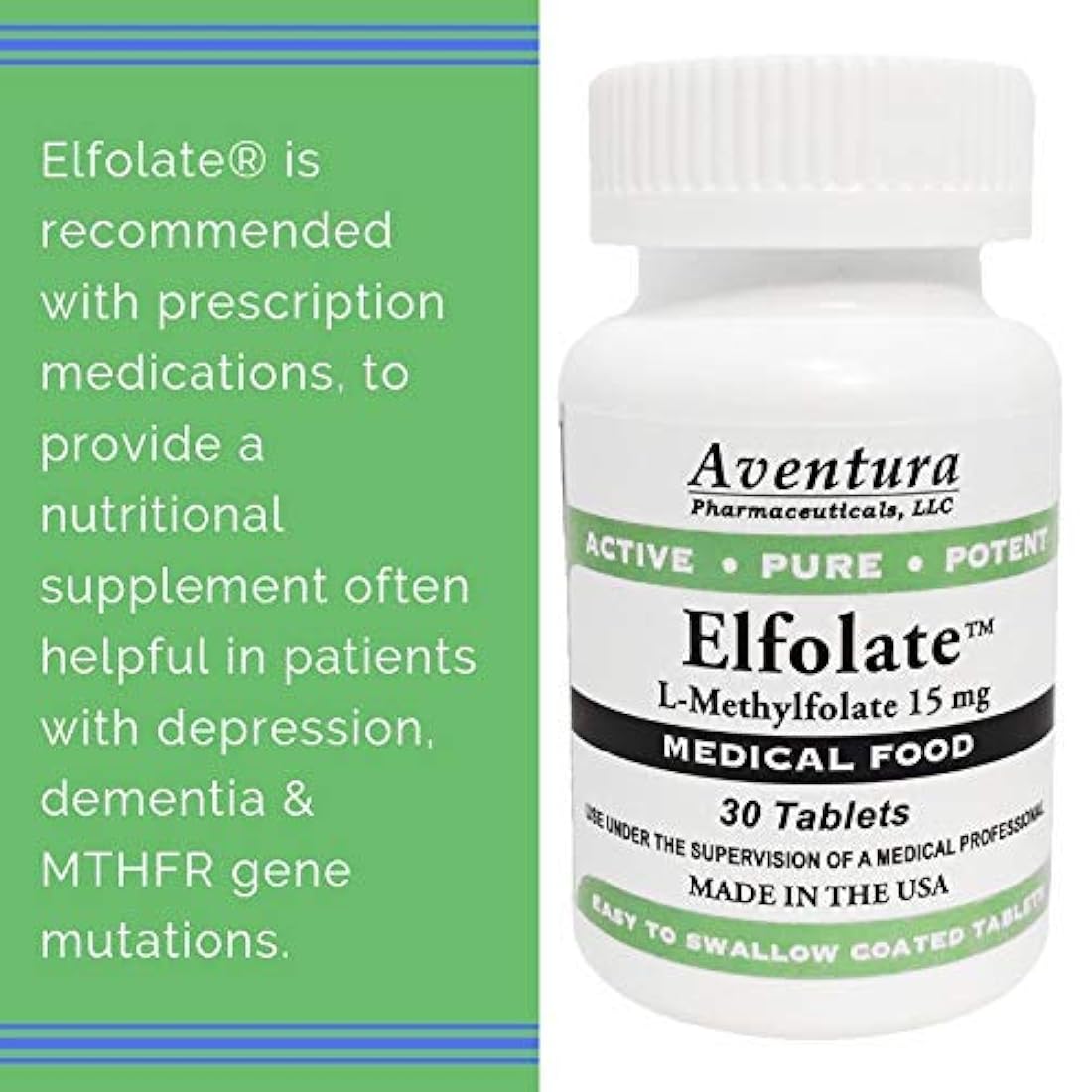 Elfolate - suplemento médico de alimentos fuerza profesional