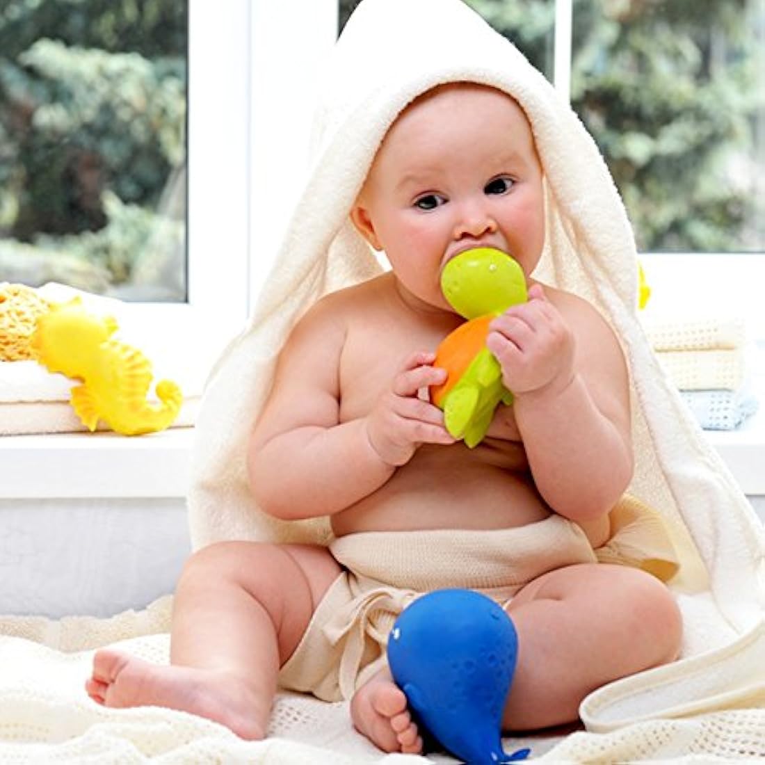 Juguete de baño de goma natural Mele the Sea Turtle