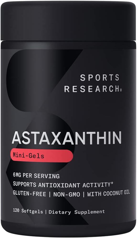 Suplemento Sports Research de astaxantina de algas orgánico