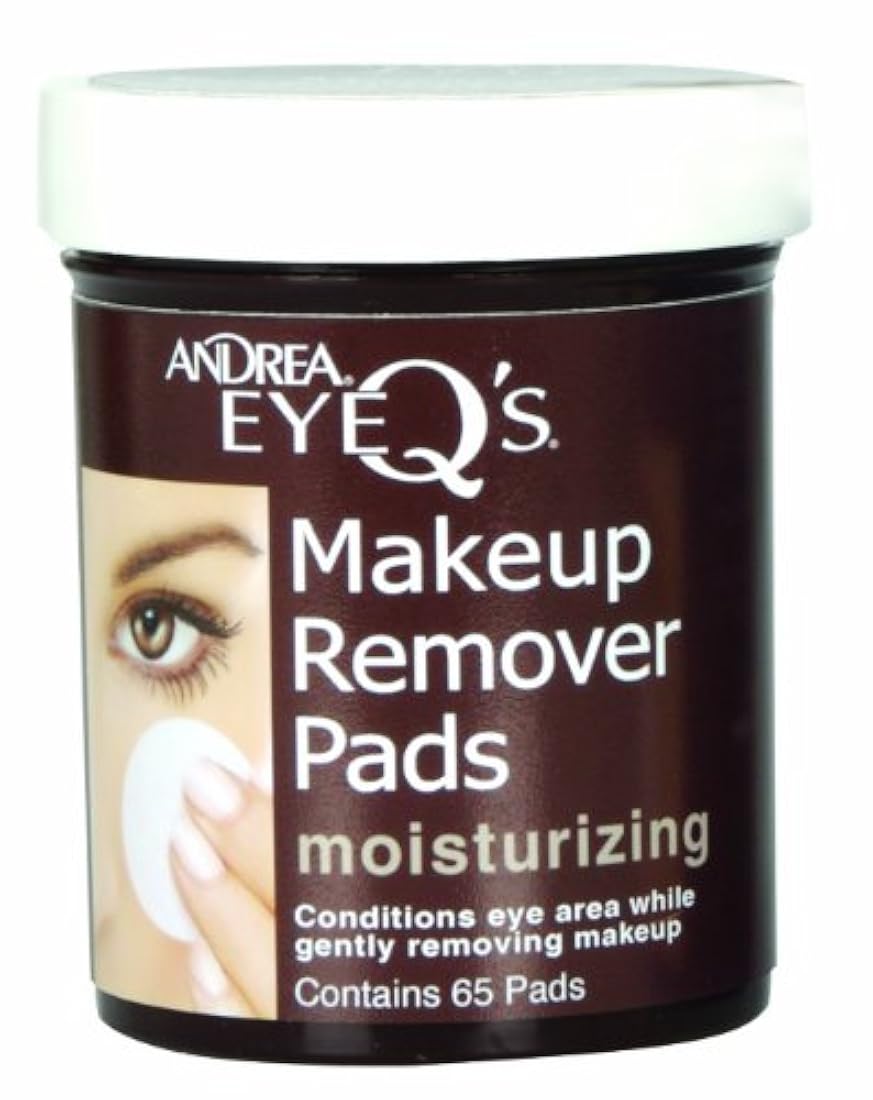 Andrea Eye Q Ojo de make-up Remover Pads Hidratante 65 cada, paquete de de 3