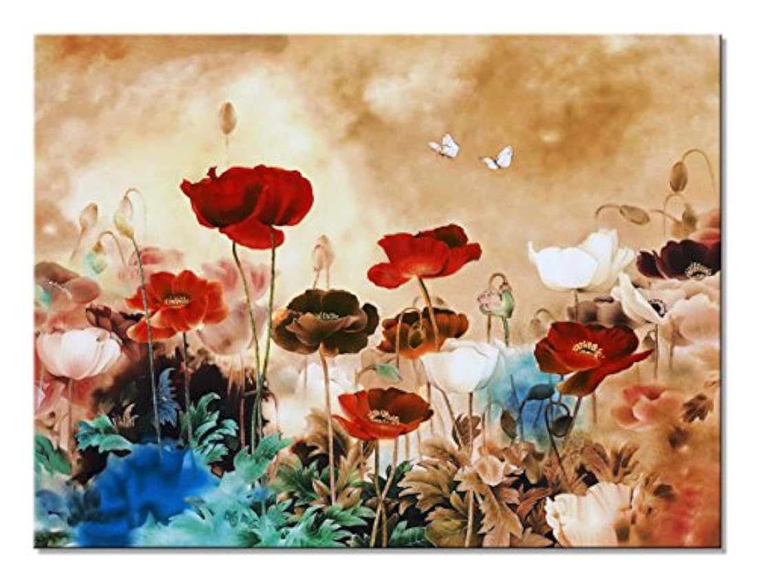 Lona impresa de amapolas florecientes, Wieco Art