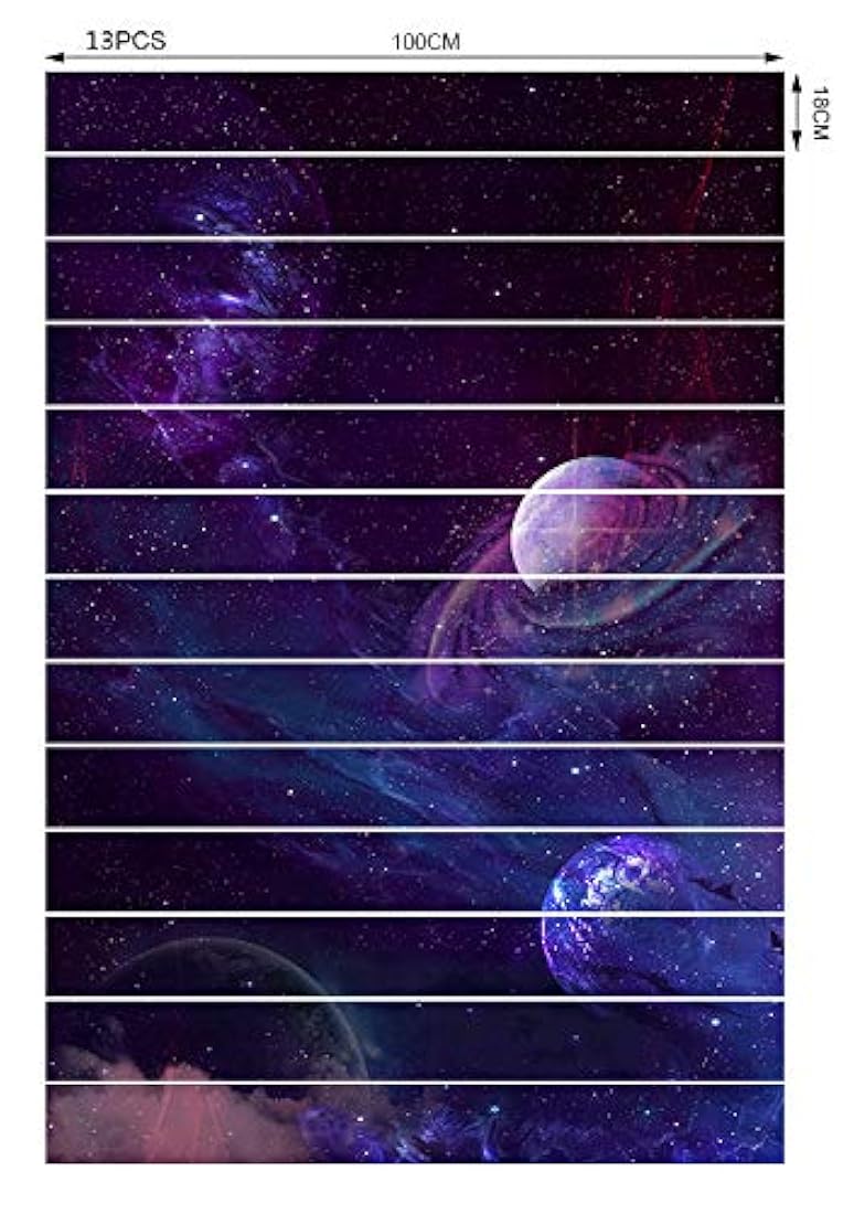 pegatina 3D Galaxy removibles para escalera del hogar