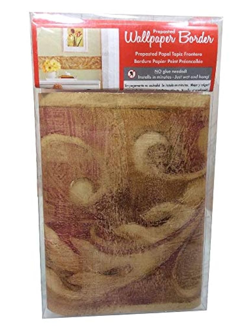 Papel pintado en vinilo para pared estilo Borde(15' x 6.75)