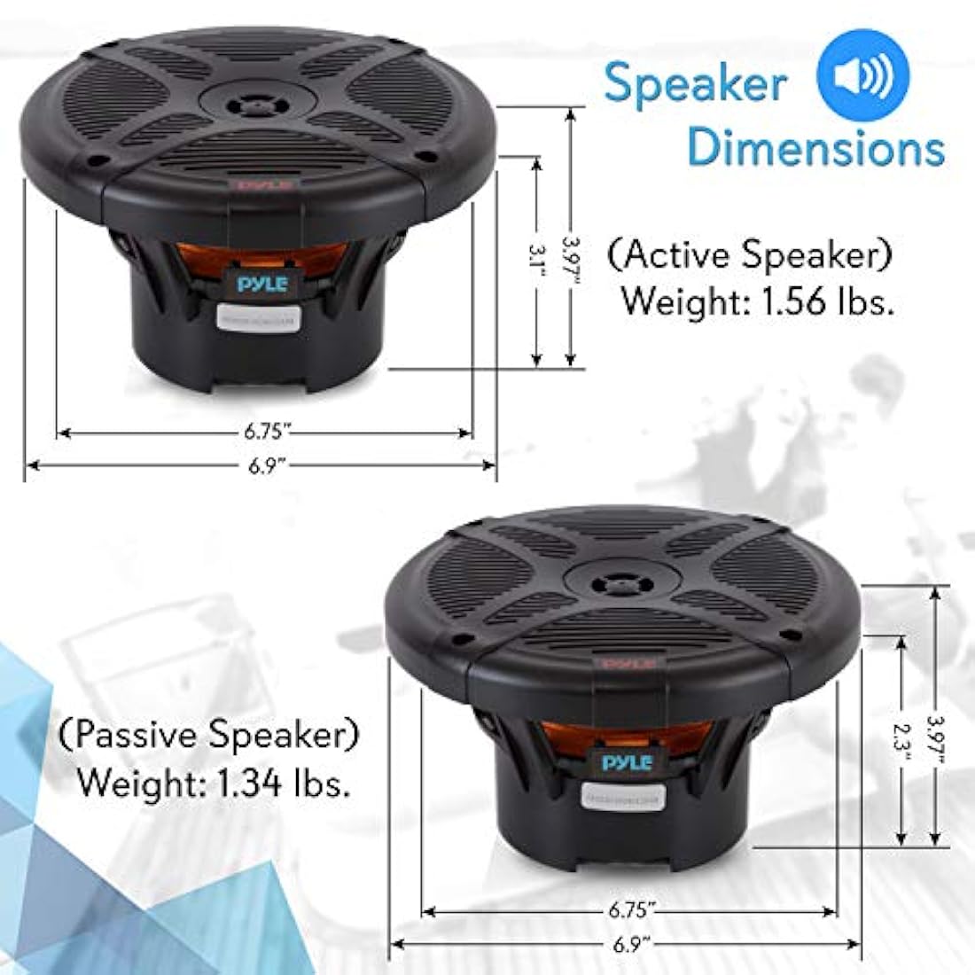 Parlantess o Altavoces marinos Bluetooth PYLE PLMRBT65B