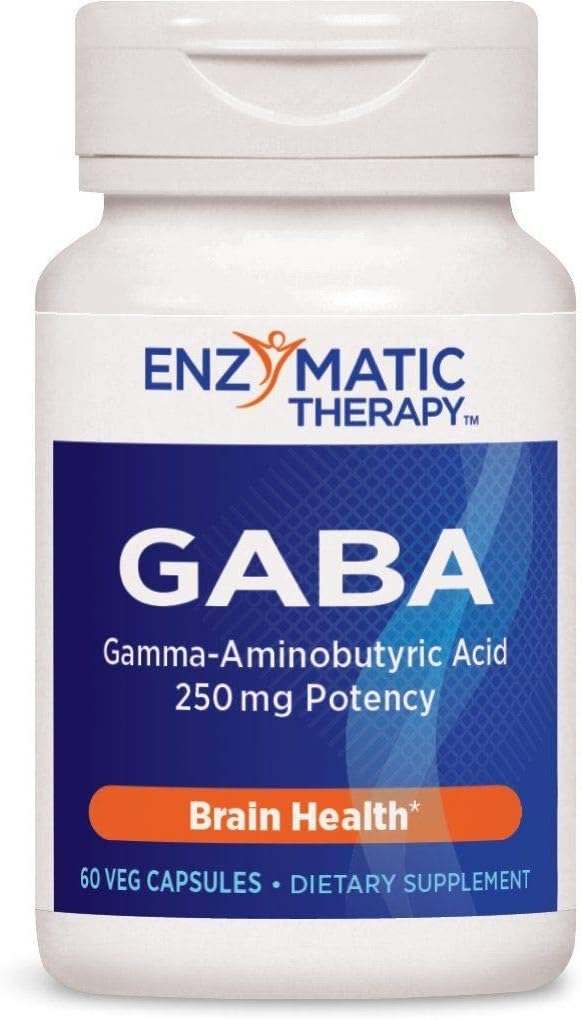 Suplemento Natures Way GABA Ácido Gamma Apoya Cerebral 60 un