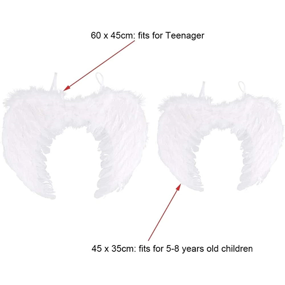 Disfraces de Alas de ángel de plumas blanca talla única