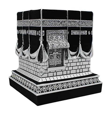 Gunes Home Table Decor Kaba Réplica modelo Showpiece sujetalibros regalo Eid (grande, plata)
