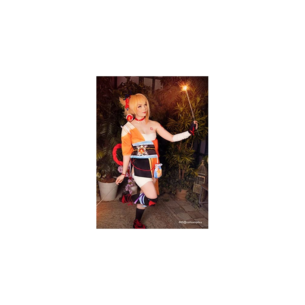 Disfraz Anime Keqing y Amber de Genshin Impact talla S