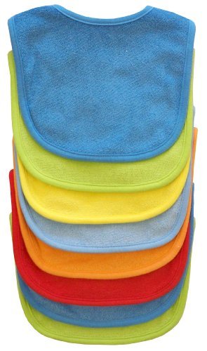 Pack de 8 babero de felpa de punto sólido