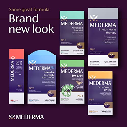 Mederma - Crema nocturna e intensiva para cicatrices, tratamiento avanzado para cicatrices que funciona durante la actividad regenerativa nocturna de la piel, 1.0 oz (28 g)