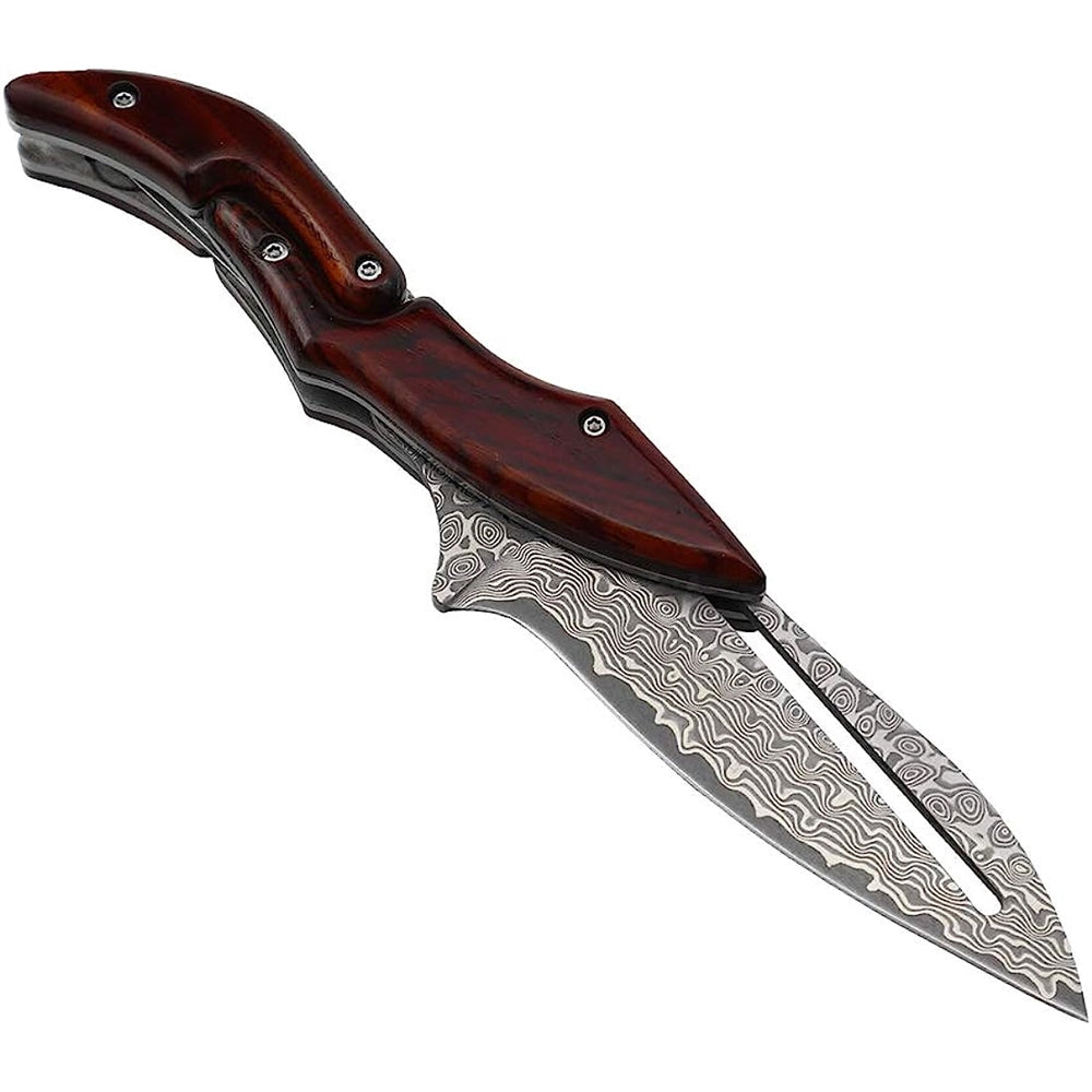 Cuchillo plegable parte trasera redonda