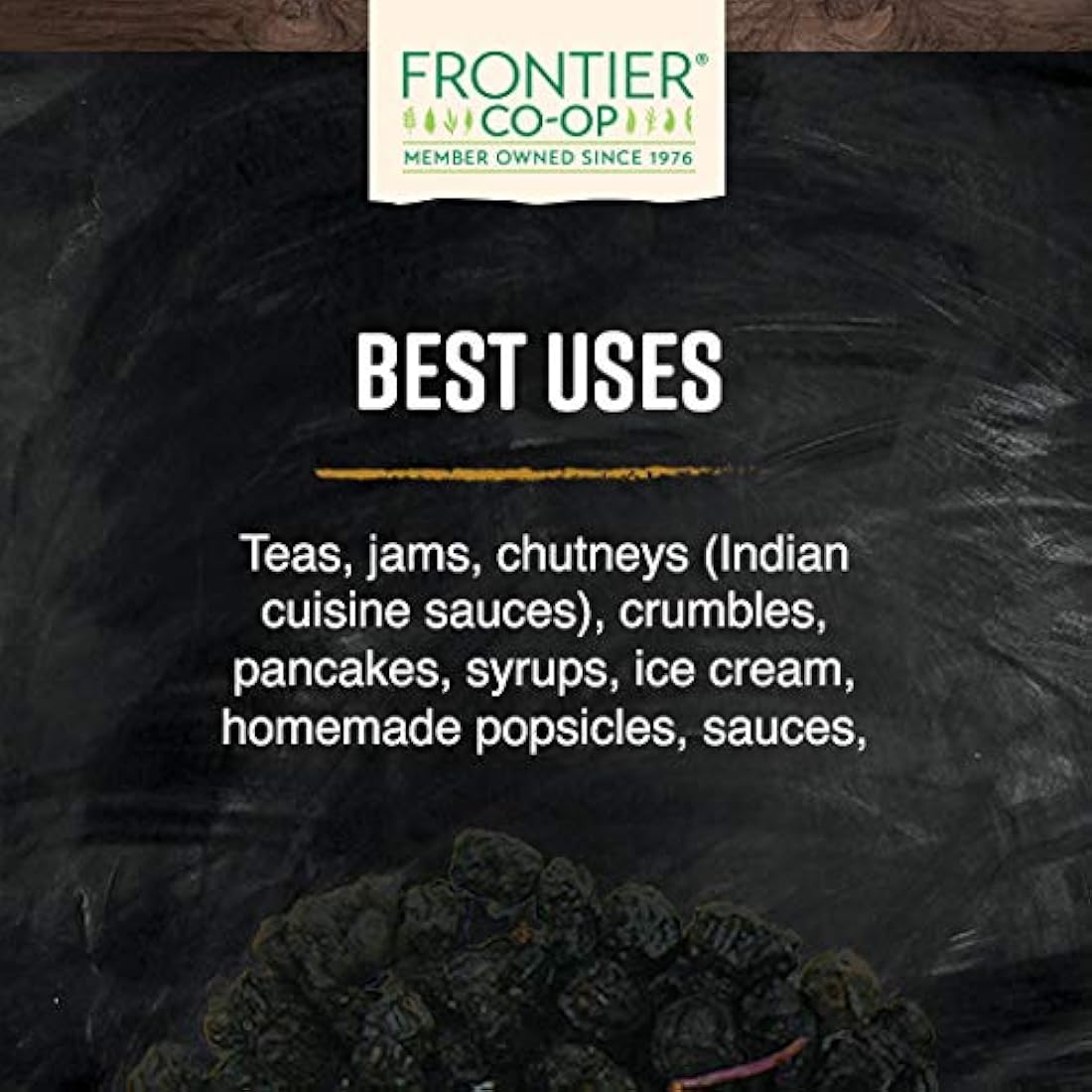 Frontier Bayas de saúco enteras, orgánicas, de 1 libra.