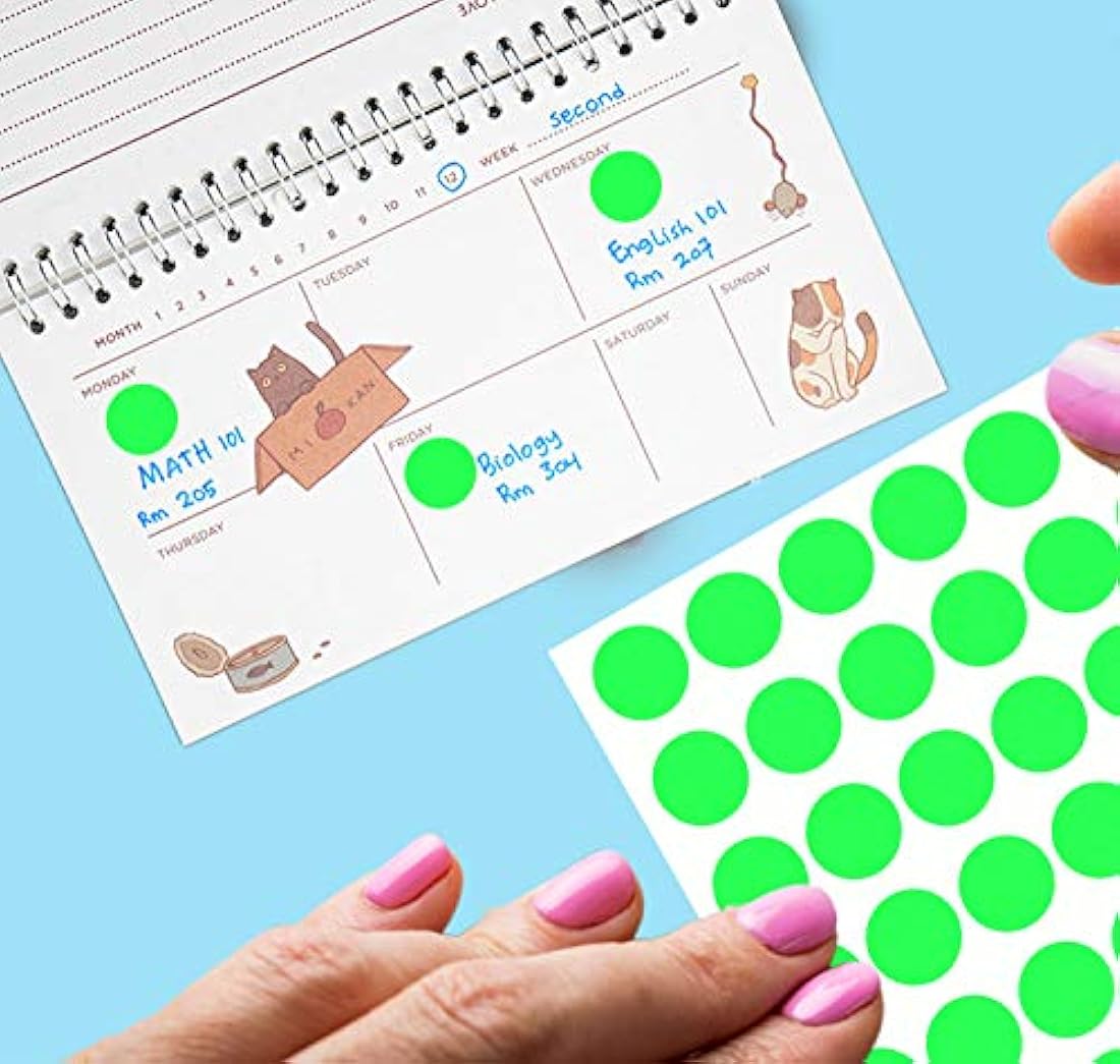 Royal Green Kids-Pegatinas redondas de colores manualidades