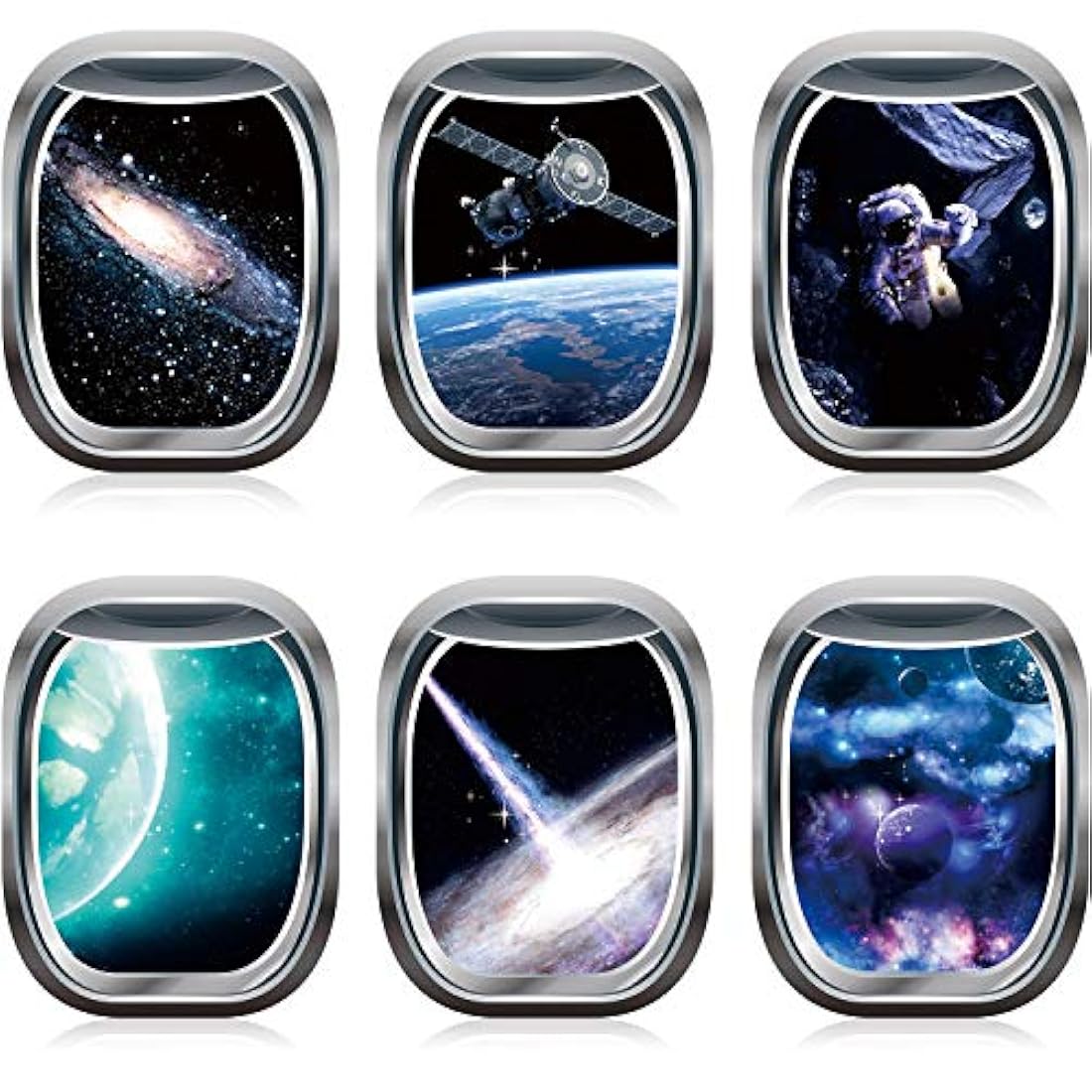 6 unidades decoración de astronauta 3D, espacio exterior,