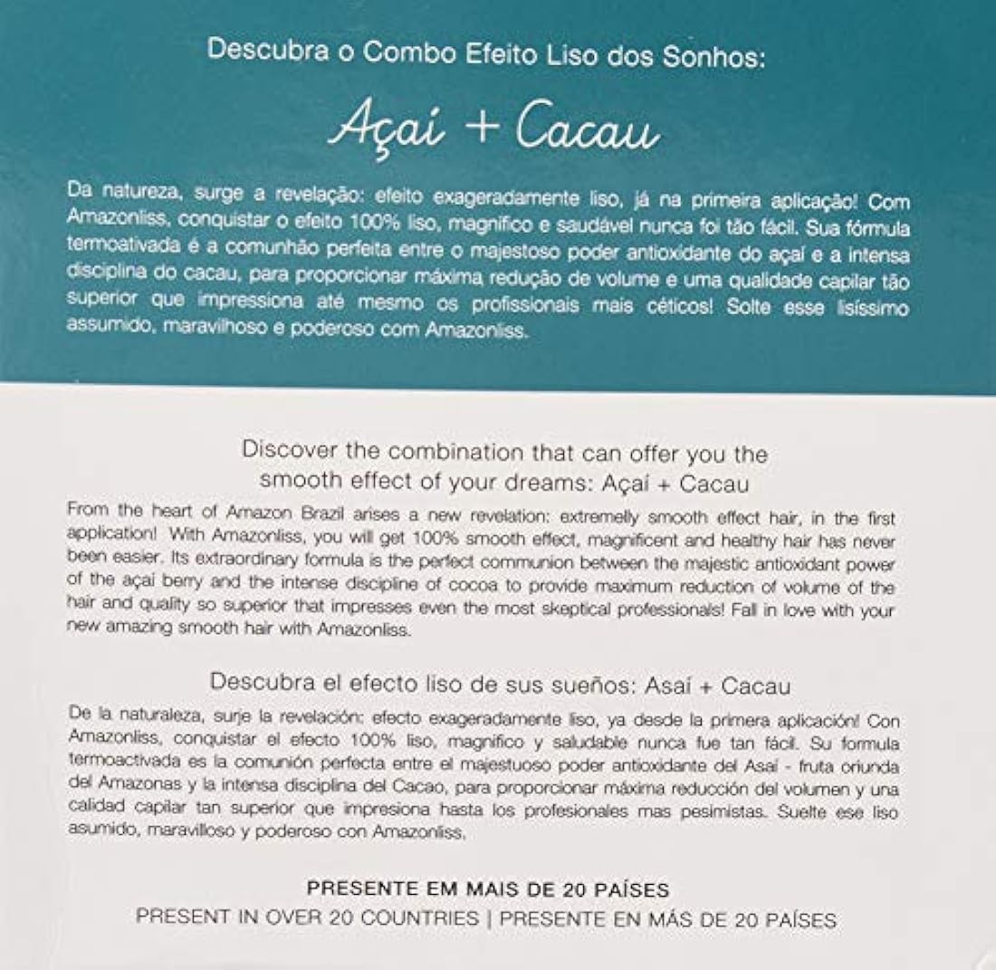 Tratamiento de cabello Amazonliss con queratina brasileña