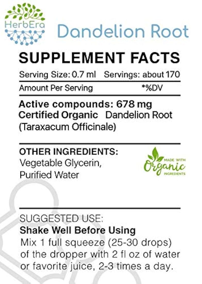 Diente de león raíz B120 sin alcohol extracto de hierbas