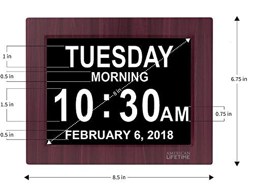 Reloj de día - Reloj digital de escritorio