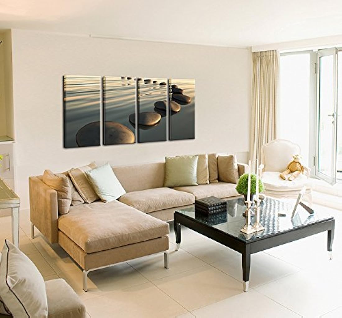 Lienzo decorativo para pared con diseño de piedra de basalto