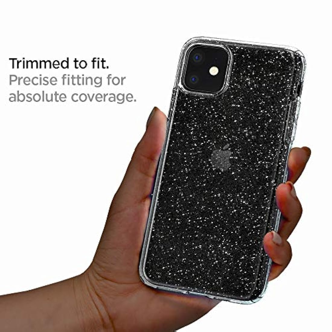 Funda de cristal líquido con brillo diseñada para iPhone 11