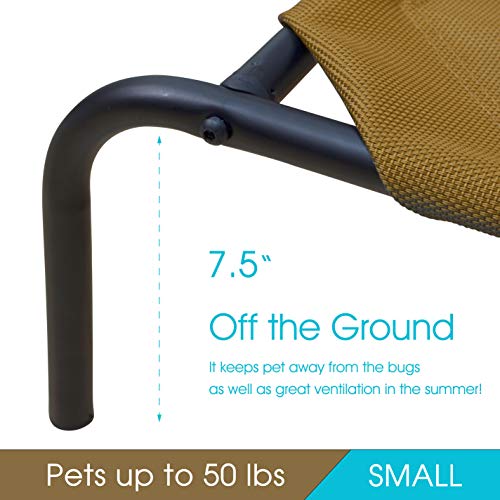 Cama elevada con marco de acero para mascotas portátil