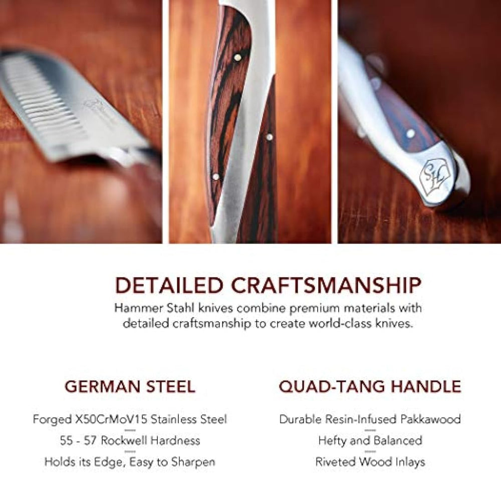 Hammer Stahl X50CrMoV15-Cuchillo de carne, acero al carbono