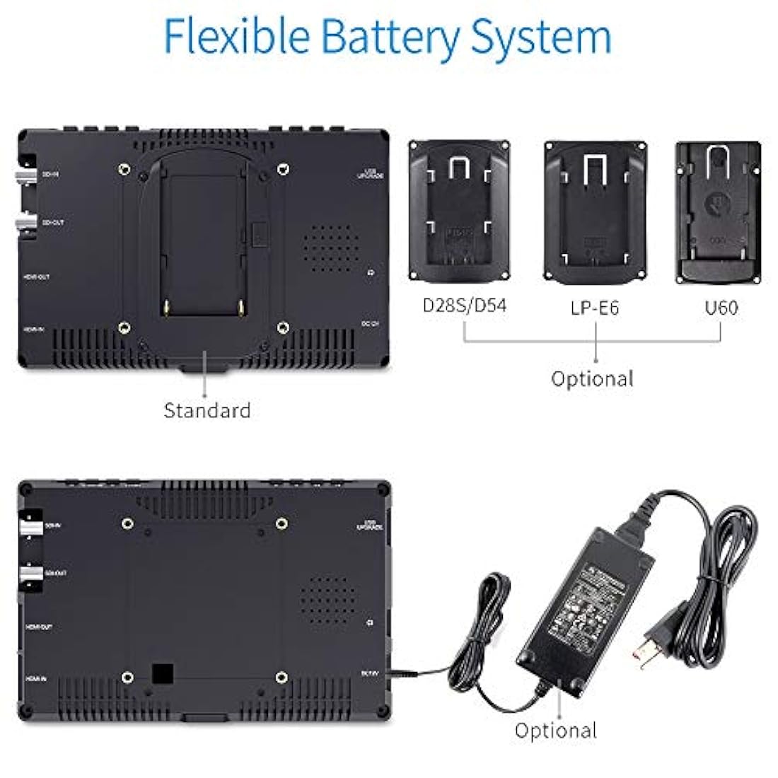 câmara monitor reproducción video, profesional