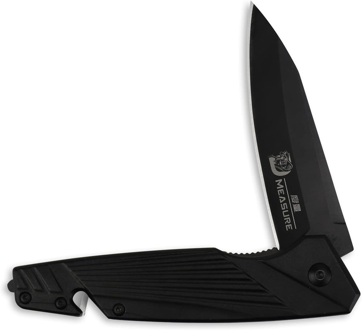 Cuchillo plegable con resorte asistido de correa