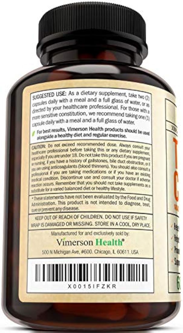 Suplemento de curcumina de cúrcuma.