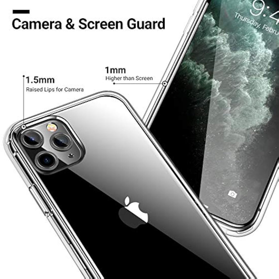 Funda para celular inteligente transparente