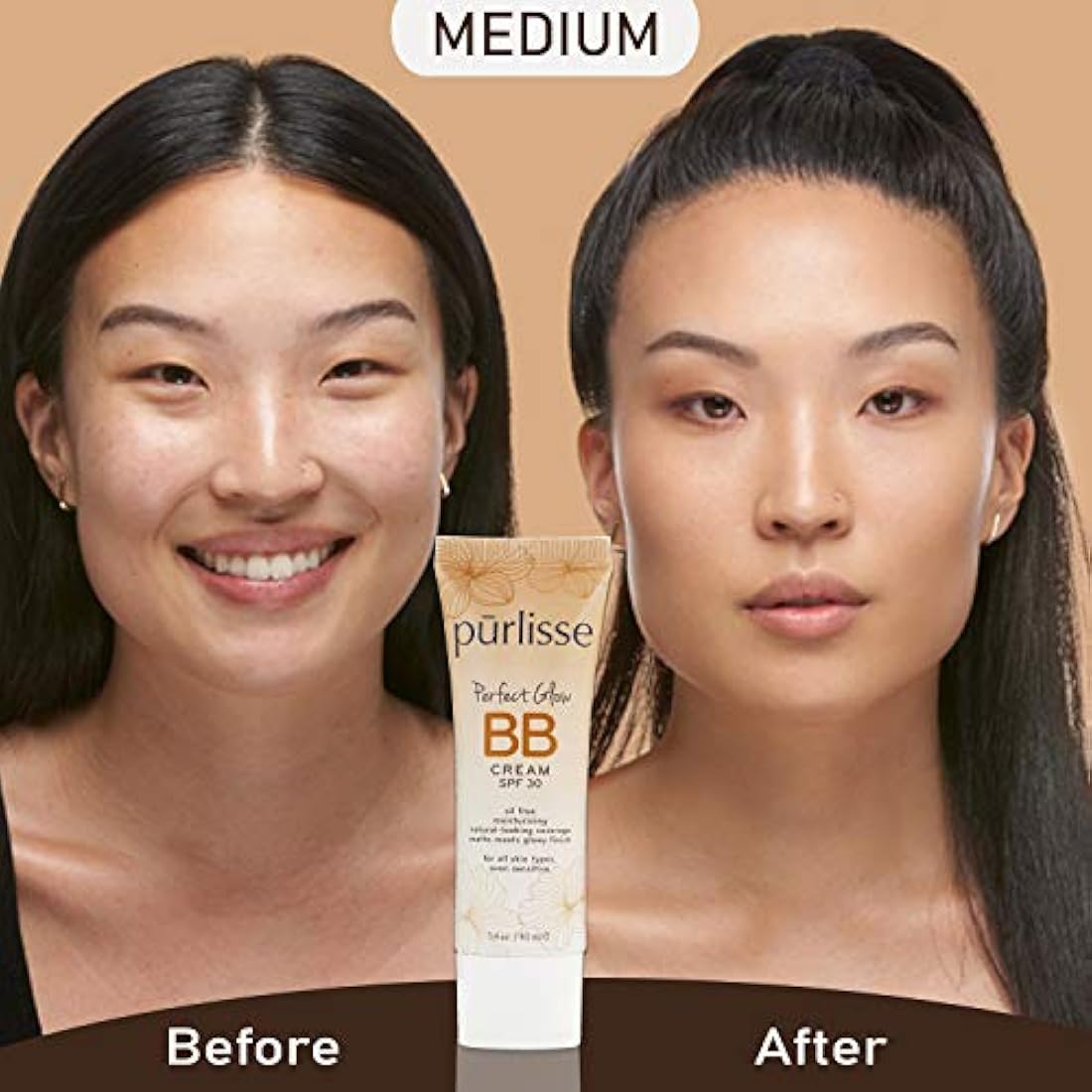 BB Cream, Hidratante con color SPF 30 Purlisse