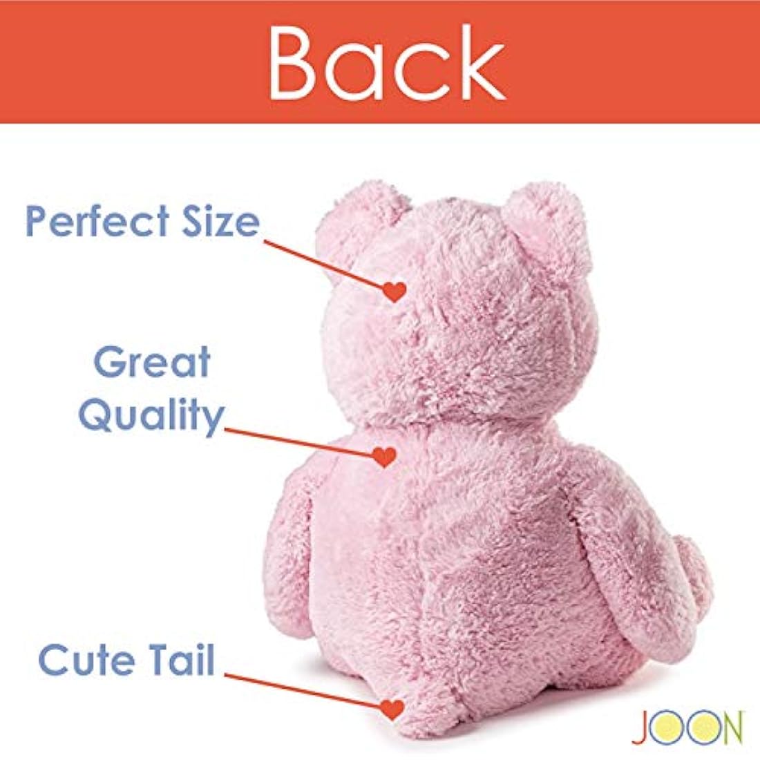 JOON Oso de peluche enorme, color rosa