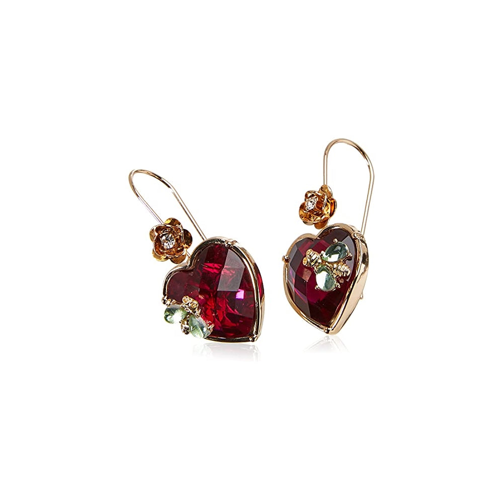 Aretes de piedra de gota de corazón