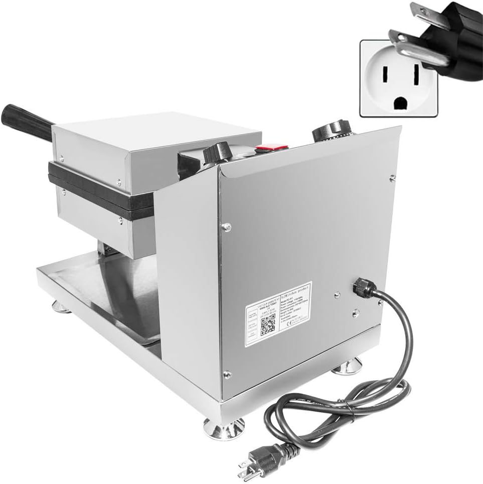 Máquina de Waffles Bubble ALDKitchen, Acero Inoxidable, Rotativa