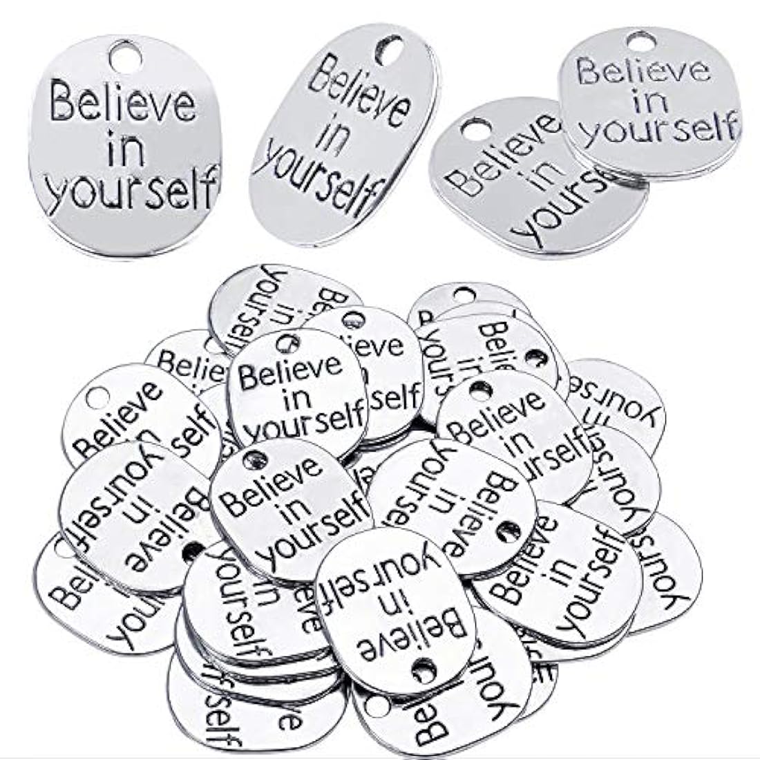 Dijes y Medallas Colgante de palabras inspiradoras, 30 pcs