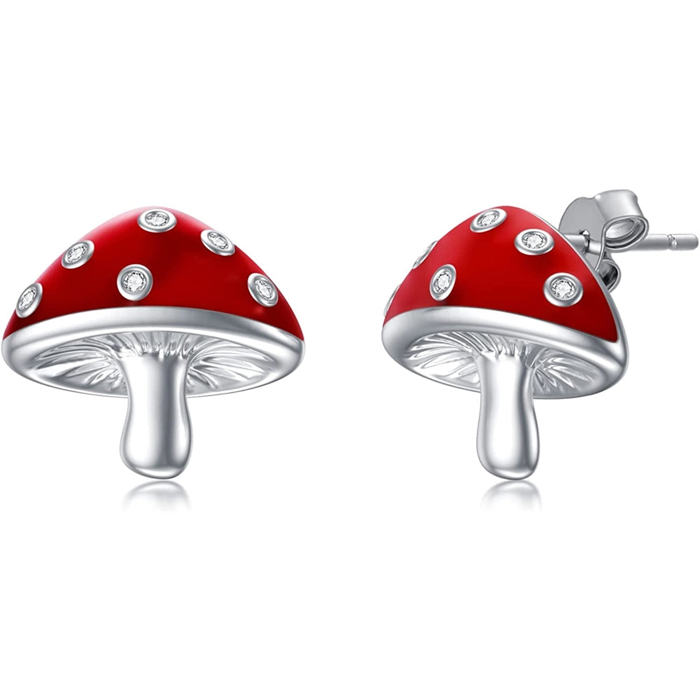 Aretes de hongos para mujeres