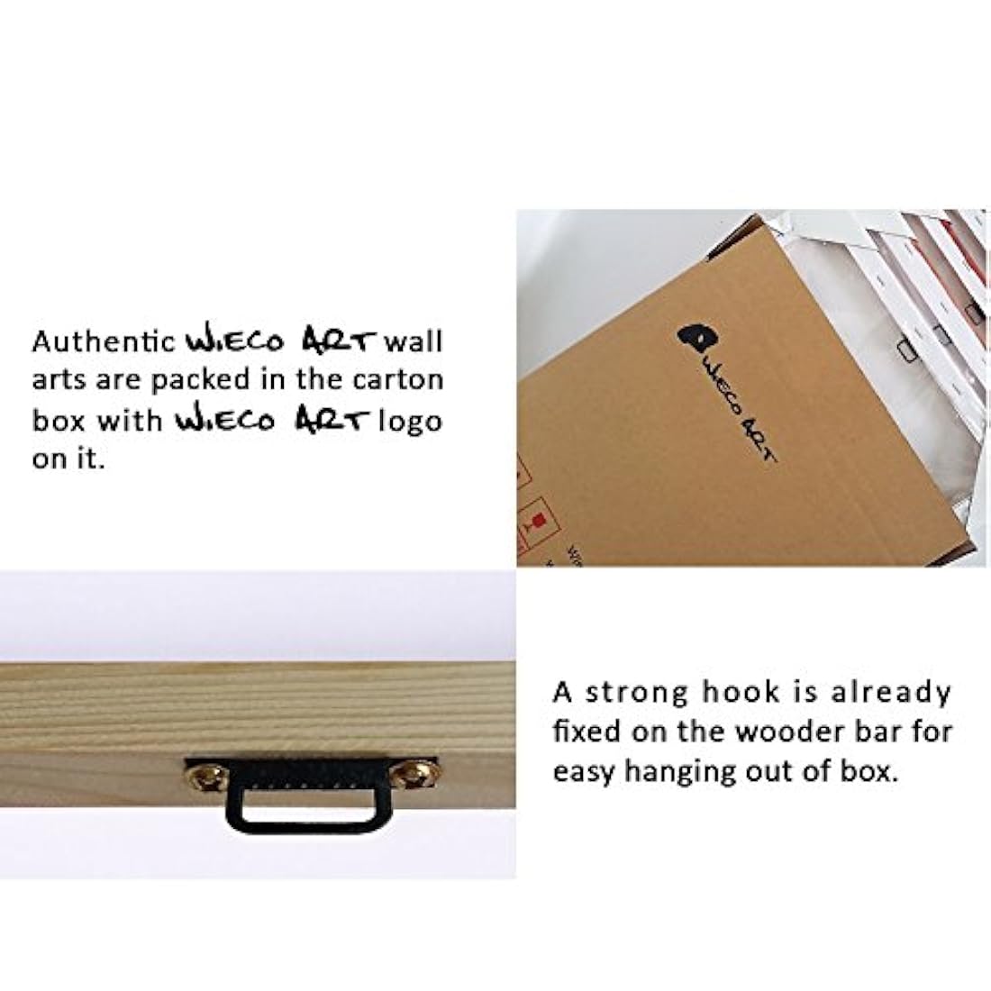 Wieco Art - Lienzo decorativo para pared, en 3 paneles