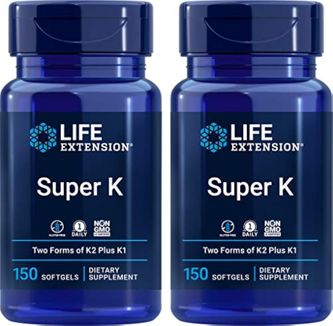2 paquetes deLife Extension Super K de 150 cápsulas blandas