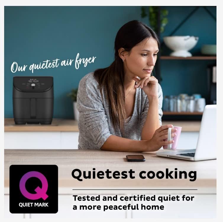 Freidora de Aire Instant Vortex Slim XL 6QT, 100+ recetas, silenciosa