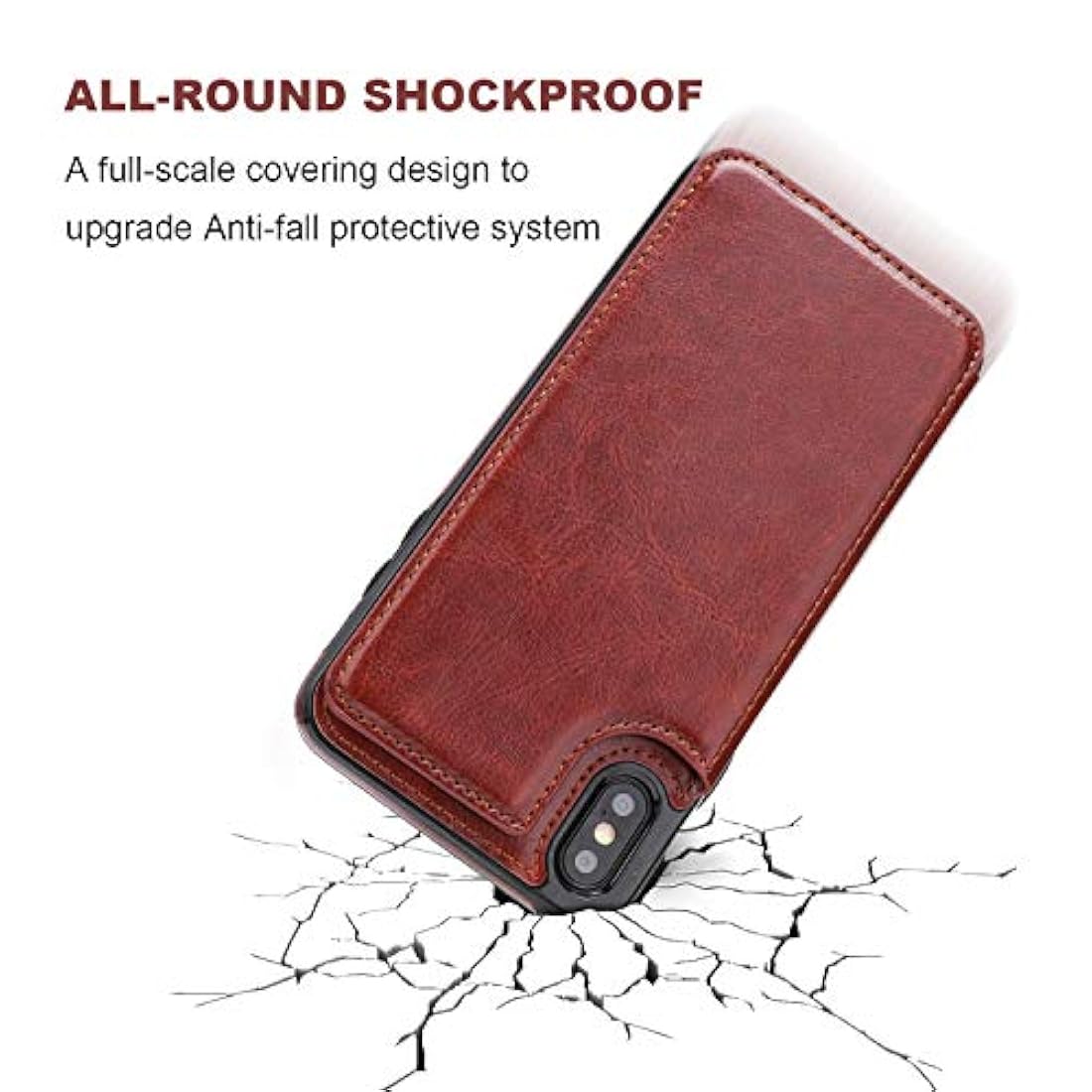 OT ONETOP - Funda tipo cartera para iPhone Xs Max